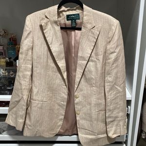 Pinstripe Linen Ralph Lauren Blazer
